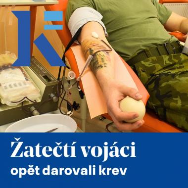 Žatečtí vojáci opět zcela nezištně darovali krev 